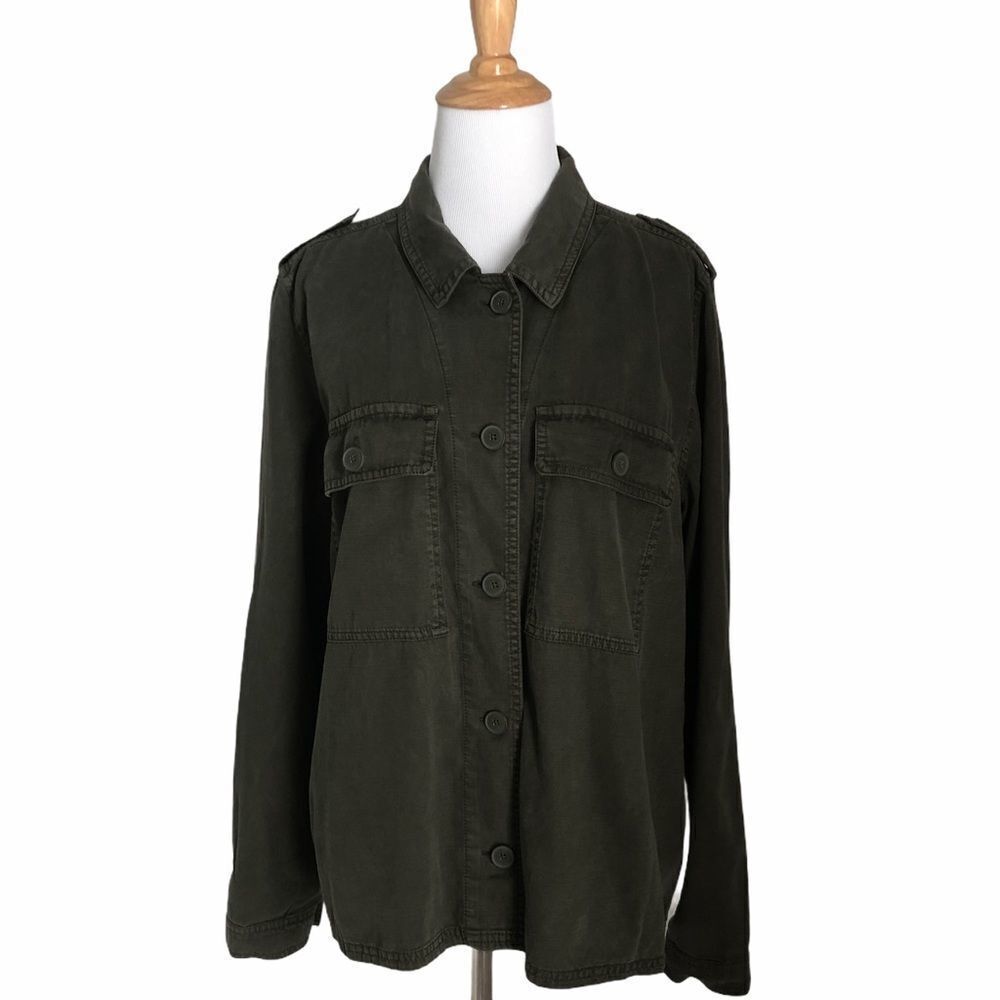 Lucky Brand lightweight green cargo jacket